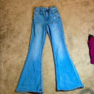 Women's Blue Flared Jeans